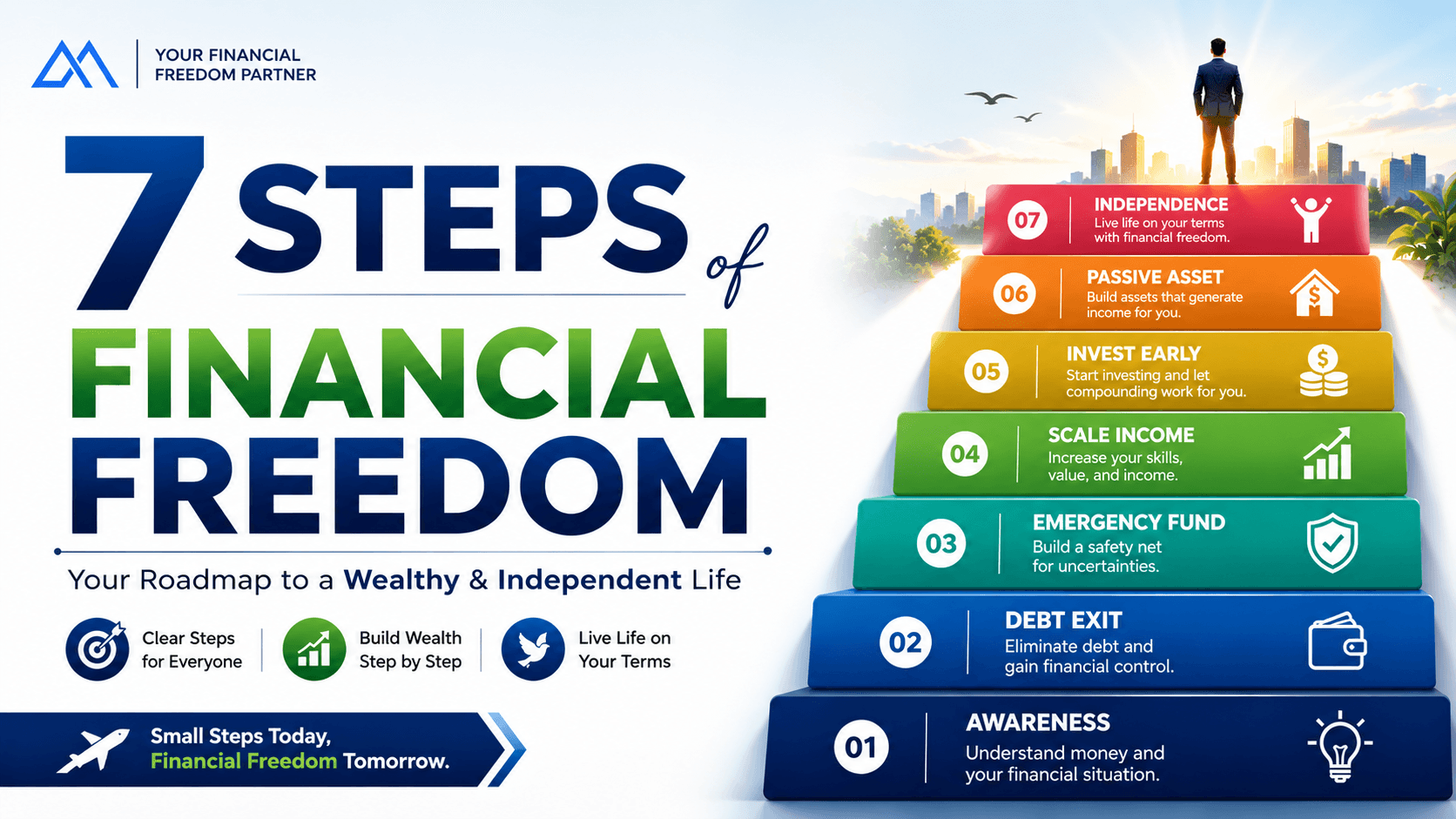 7 Steps of Financial Freedom: Formula & Roadmap
